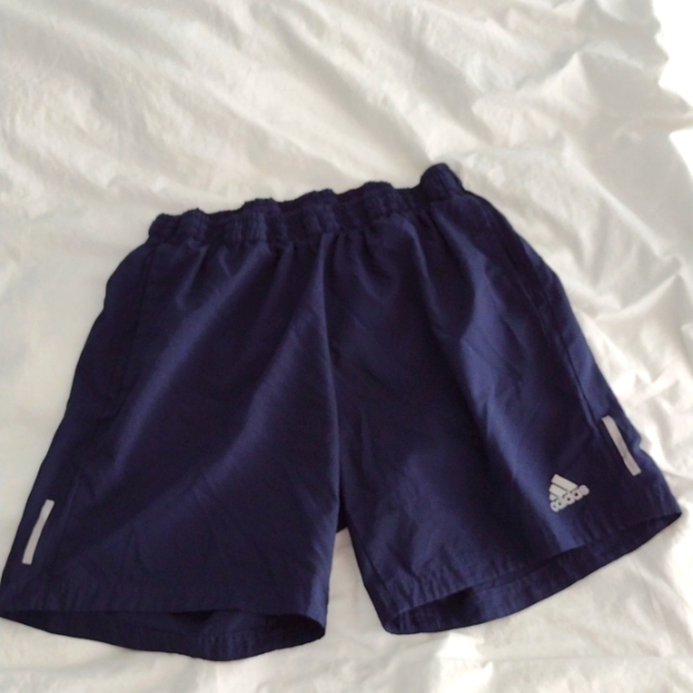 Men's Adidas Lined Running Shorts Dark Blue